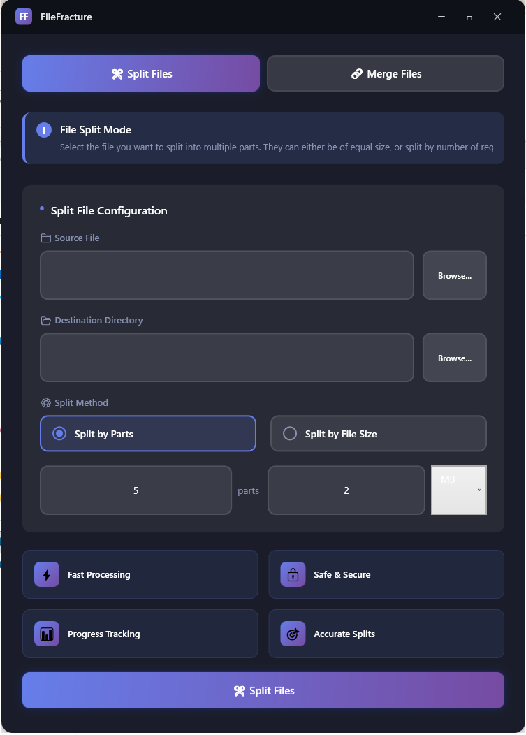 SplitterX - File Splitter & Merger