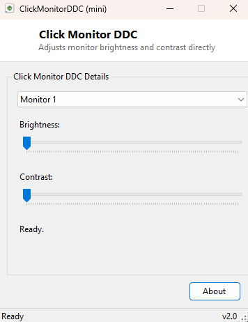 Click Monitor DDC main window