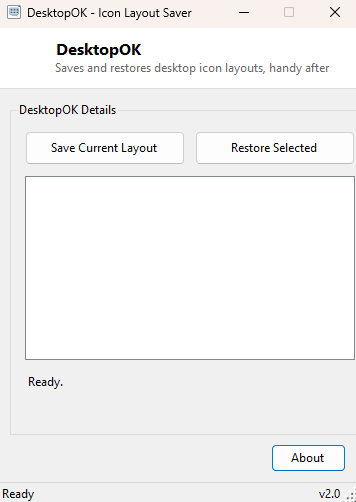 DesktopOK main window