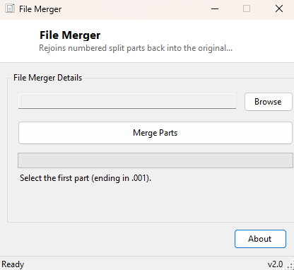 File Merger main window