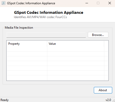 GSpot Codec Information Appliance main window