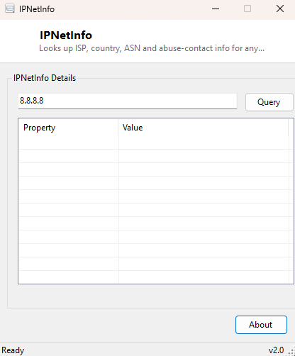 IPNetInfo main window