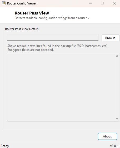 Router Pass View main window
