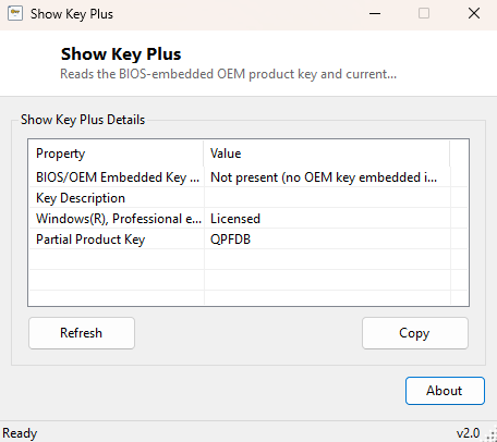 Show Key Plus main window
