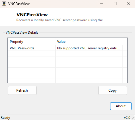 VNCPassView main window