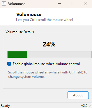 Volumouse main window