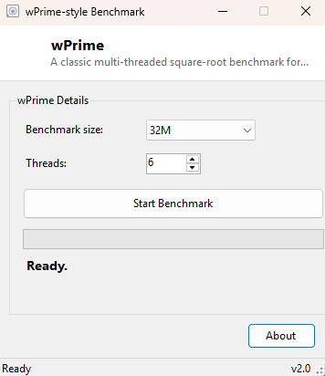 wPrime main window