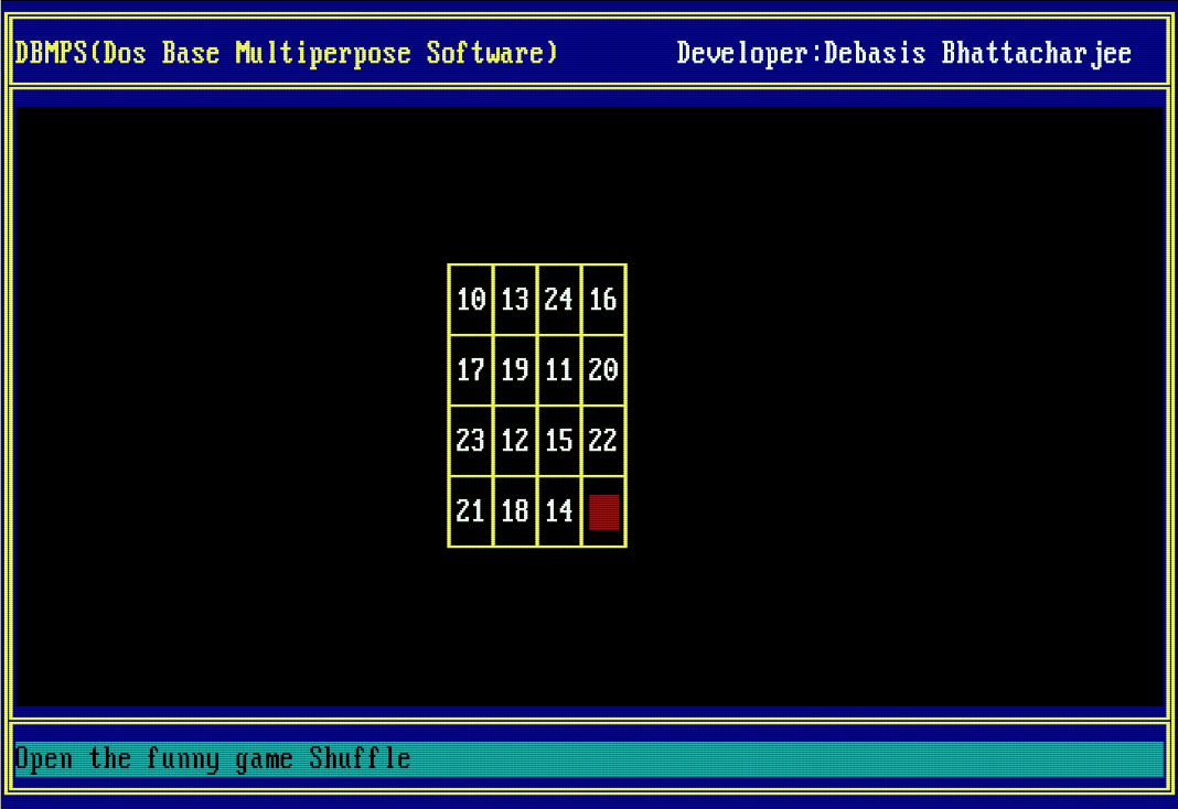 Shuffle puzzle: a four by four grid of numbered tiles with one empty square