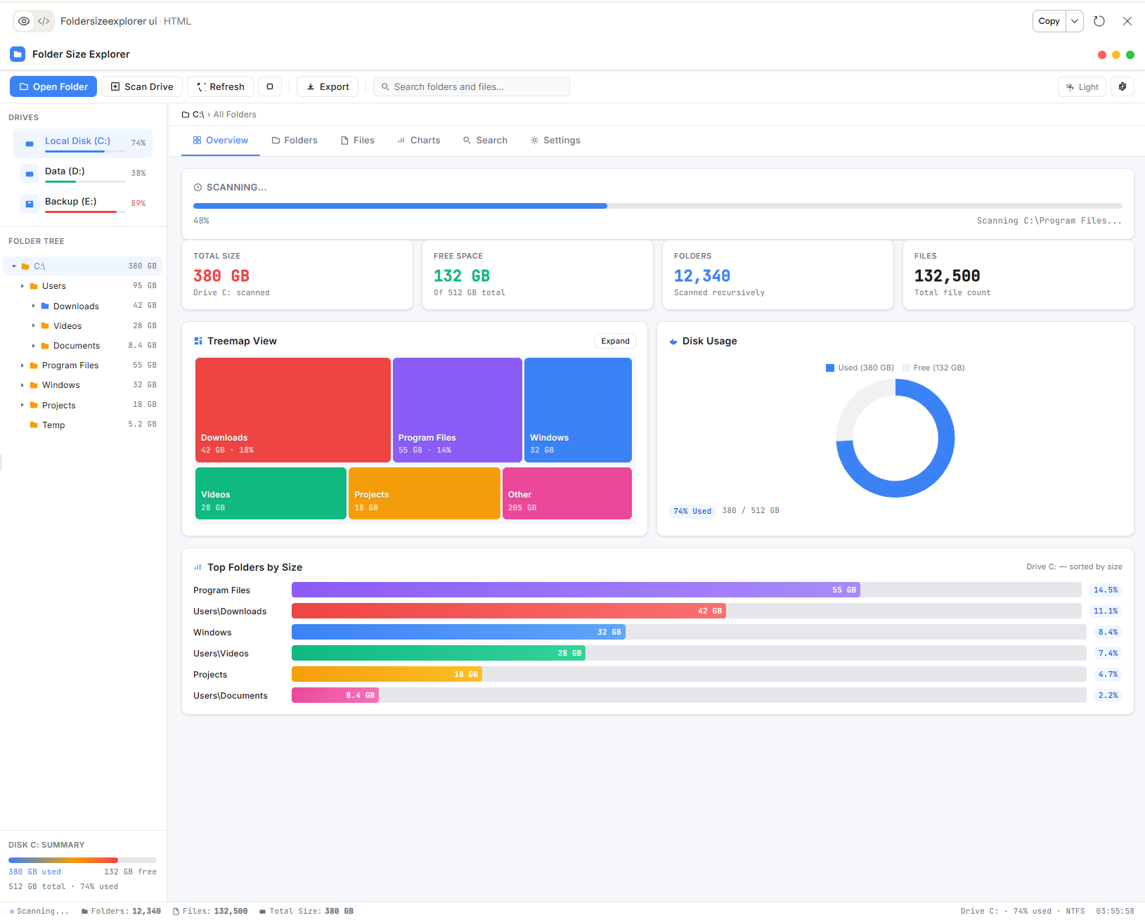 FolderX – Folder Size Explorer