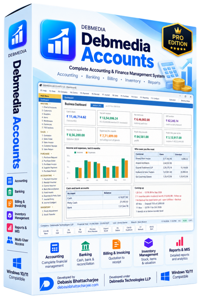 Debmedia Accounts screenshot