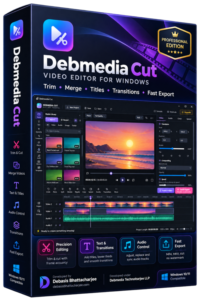 Debmedia Cut screenshot