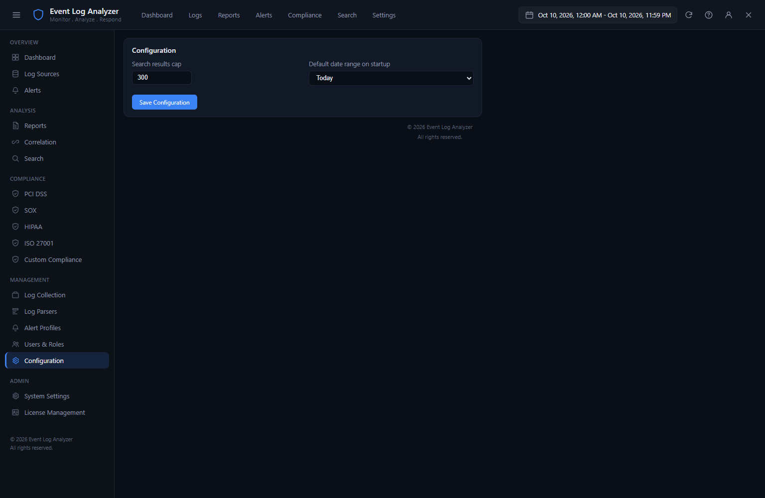 Event Log Analyzer showing integration with Windows Event Viewer for raw event access alongside the Event Log Analyzer's filtered and processed views