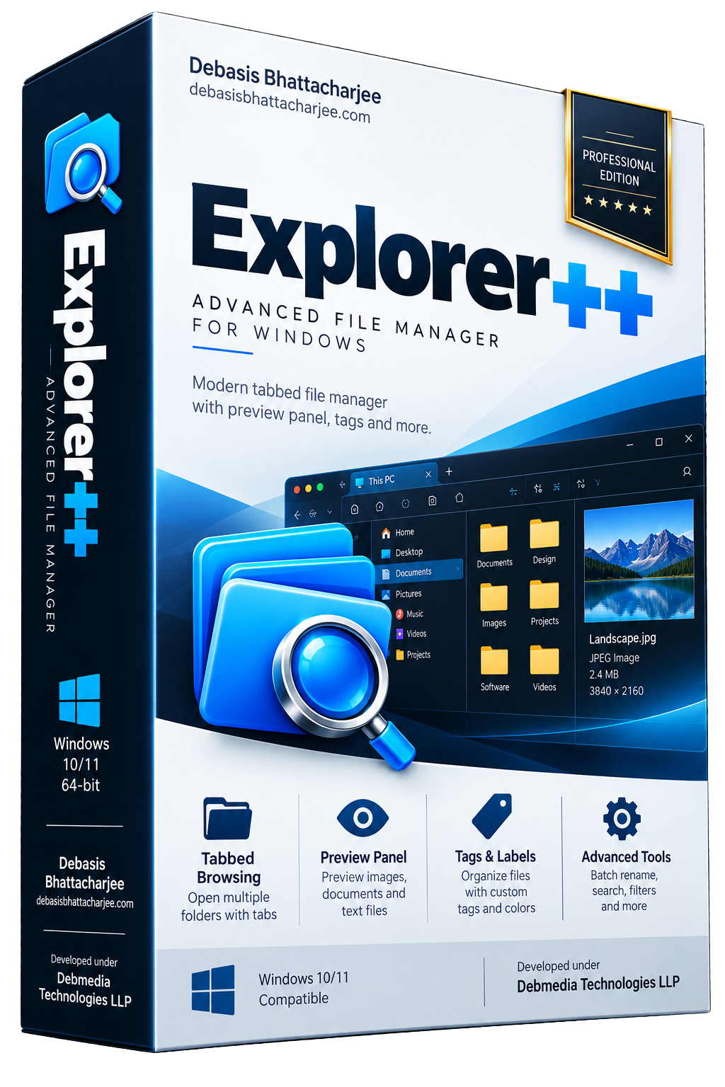 Explorer++ Advanced File Manager for Windows - Product Box