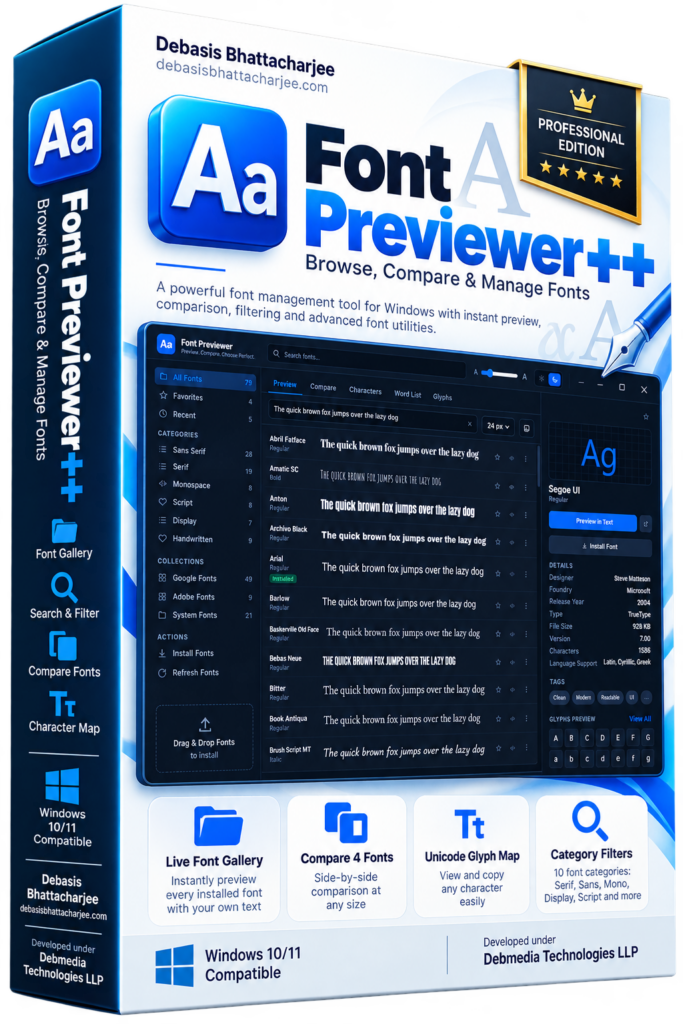 Font Previewer++ screenshot