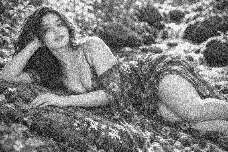 Sample photo with the Faded Vintage B&W filter (Black & White) fully applied
