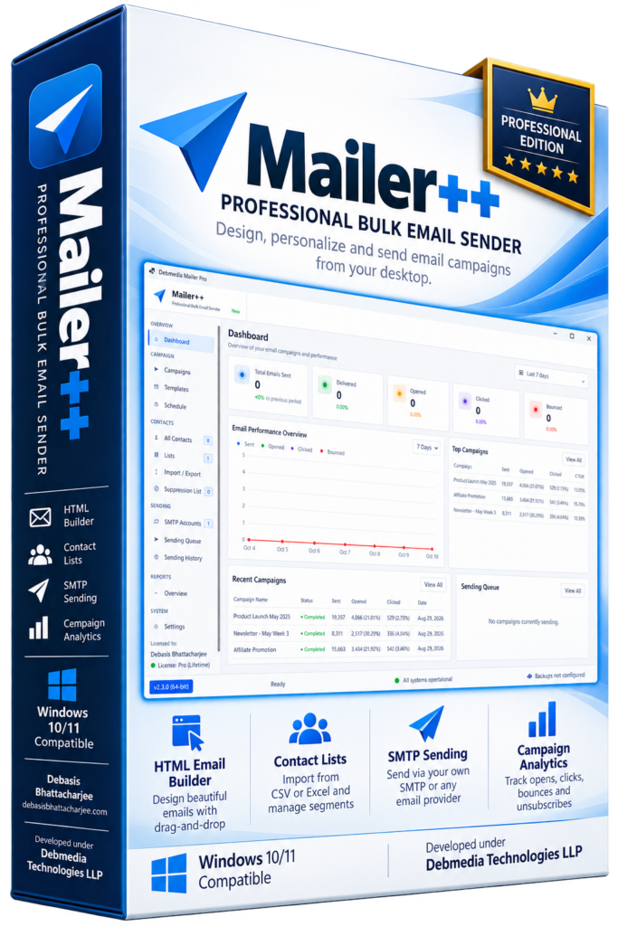 Mailer++ screenshot
