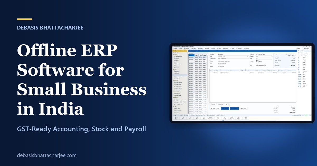 Offline ERP Software for Small Business in India (GST-Ready)