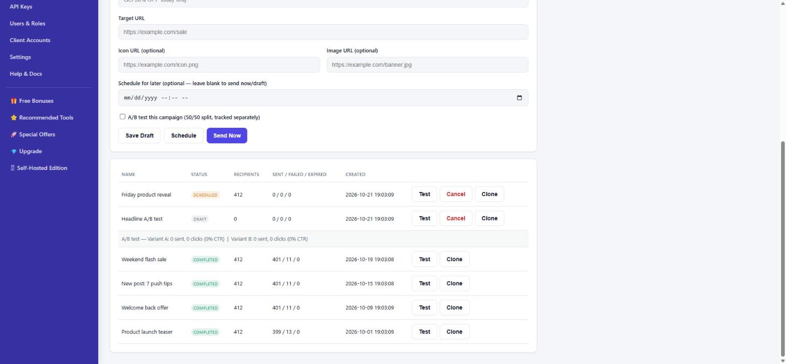 Build a campaign: send now, schedule or save a draft