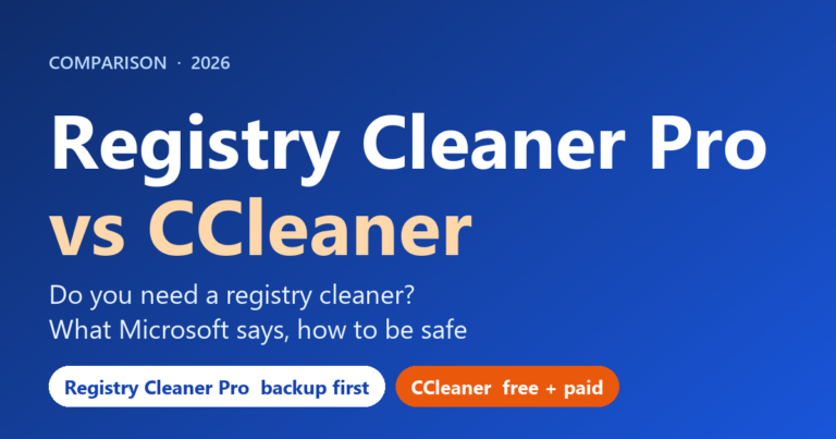Registry Cleaner Pro vs CCleaner: do you need a registry cleaner