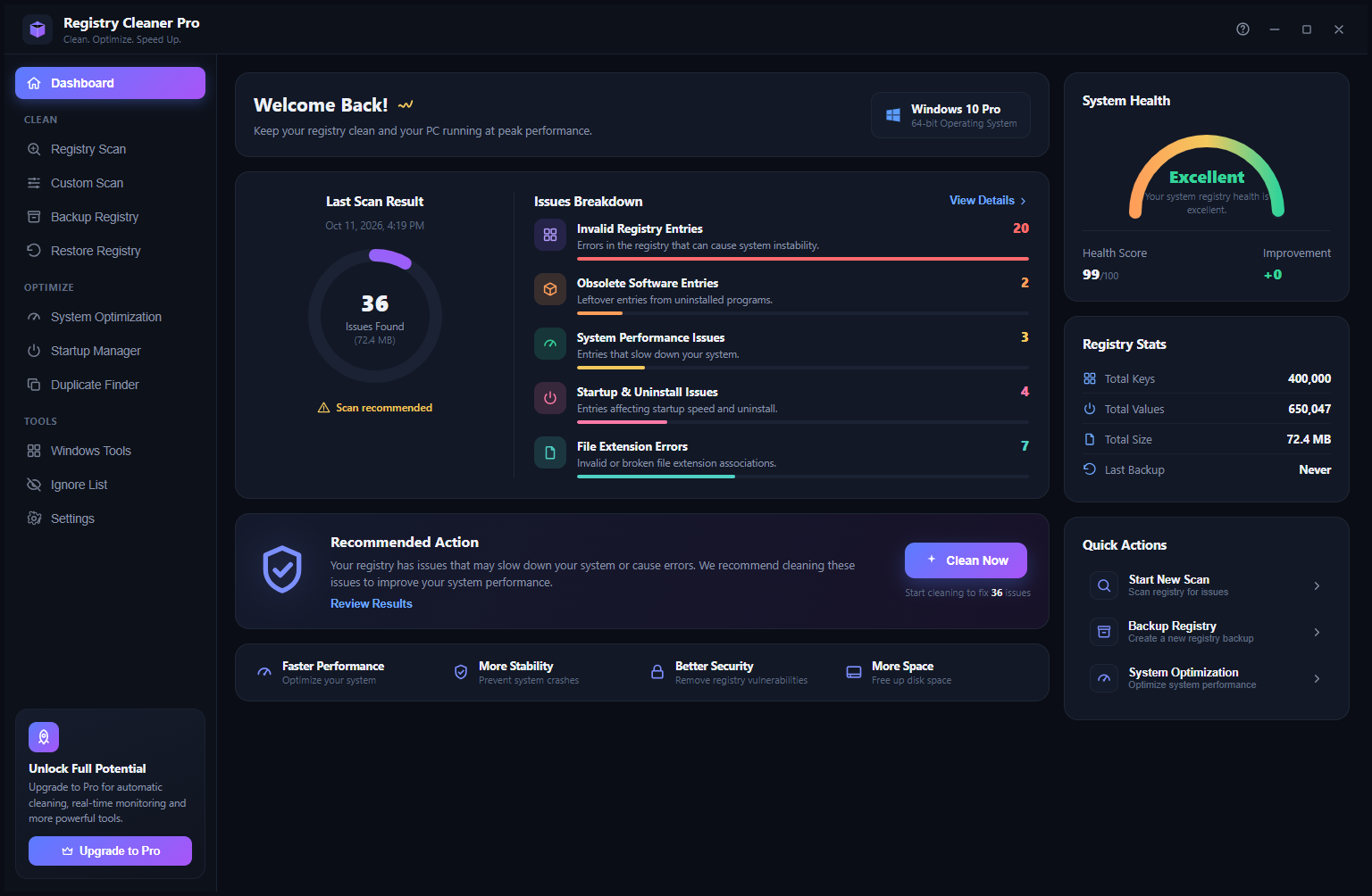 Registry Cleaner Pro