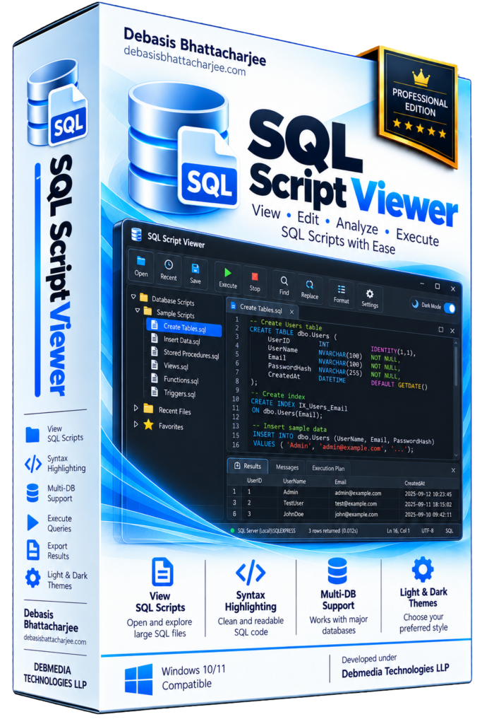 SQL Script Viewer screenshot
